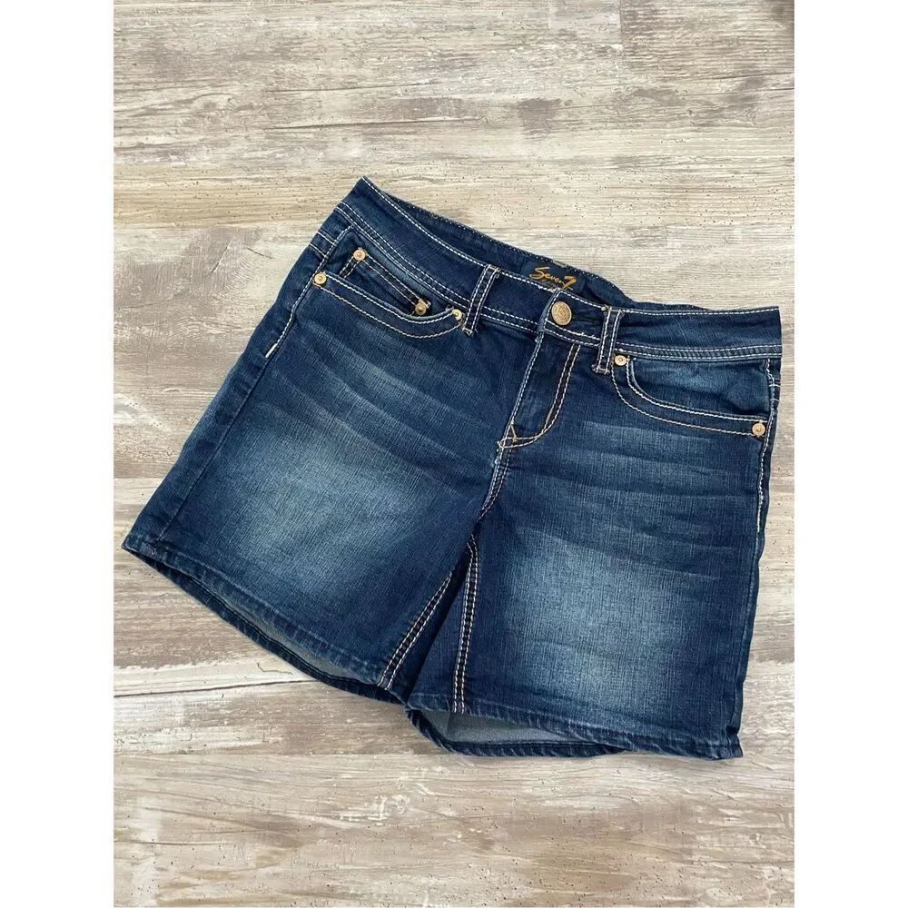 Seven7 Jean Shorts Denim Womens Size 6